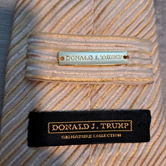 Donald J Trump Signature Collection Silk Tie Red White & Blue Lot of 2 58” & 59” - Picture 4 of 12